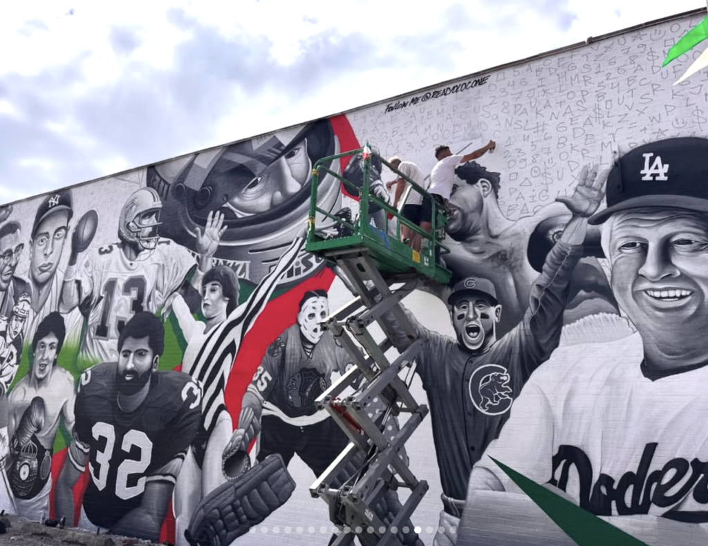 National Italian American Sports Hall of Fame NIASHF Building Mural